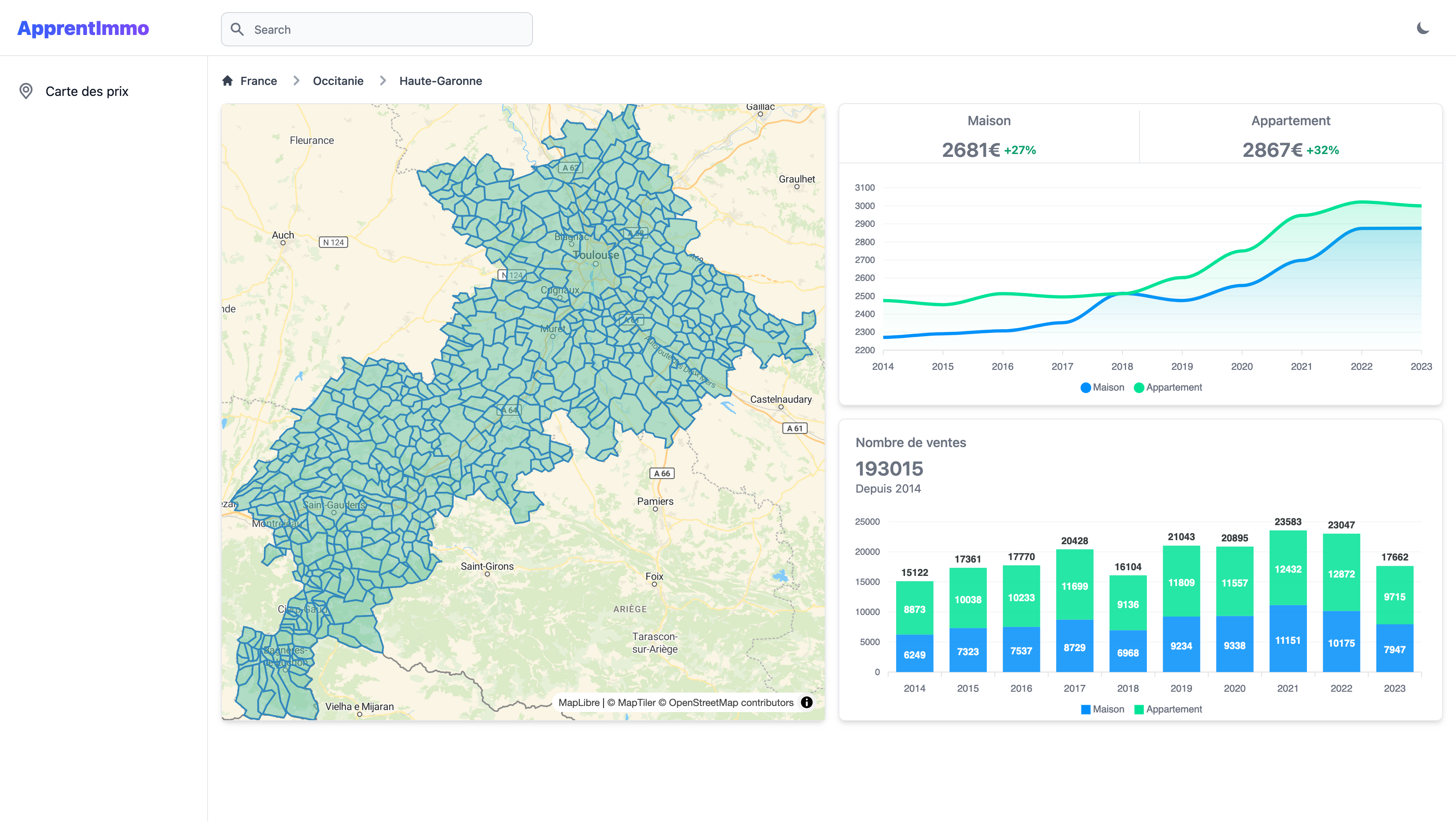 Carte des prix ApprentImmo